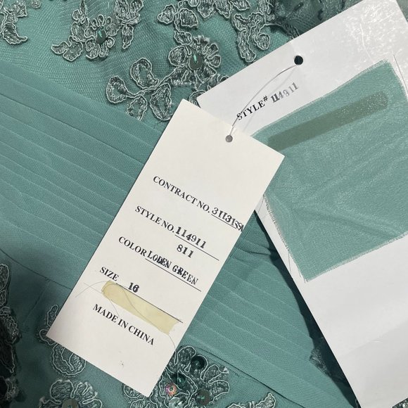 Montage by Mon Cheri 114911 Loden Green Mother of the Bride Dress - Picture 9 of 13